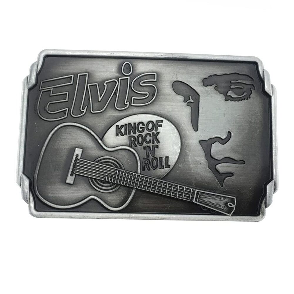 6494 Vintage Style Guitar Music Belt Buckle 's Simple Western Cowboy Belt